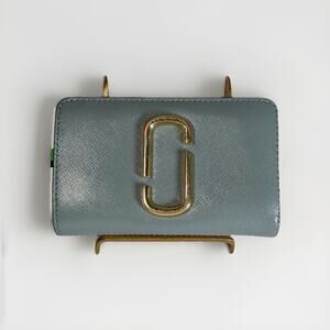 MARC JACOBS Women's Bifold Wallet Gray Leather